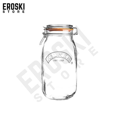 Argon Tableware Glass Jar with Airtight Metal Clip Lid